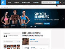 Tablet Screenshot of bodyspace.bodybuilding.com