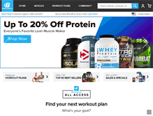 Tablet Screenshot of bodybuilding.com